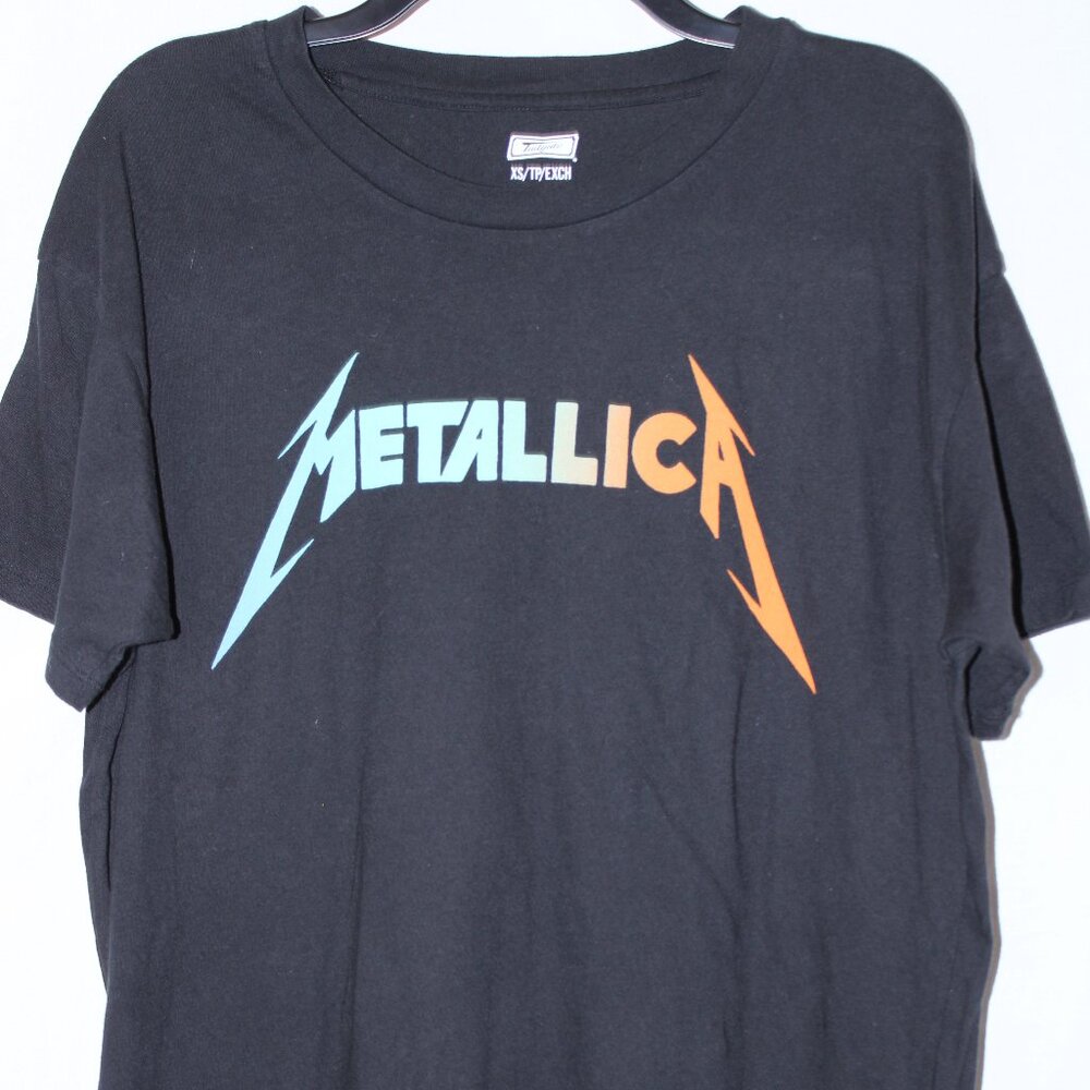 Metallica Logo T-Shirt Mens Size M Medium Black American Eagle Tailgate 2020 Tee